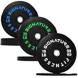 Fitvids Olympic Bumper Plates Set, 2" Weight Plates for Strength Training & Weightlifting, 160LB Set (10LB, 25LB, 45LB), Multiple Packages