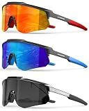 Polarized Sports Sunglasses for Men Women, UV400 1-Piece Lens, Baseball