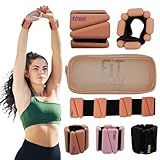 FITWAY Ankle & Wrist Weights for Women & Men – Adjustable Silicone Weighted Bracelets for Walking, Pilates, Yoga, Rehab, Home Gym, Travel – 2pc Set of Lightweight, Comfortable Resistance Weights