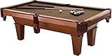 Fat Cat Frisco 7.5' Pool Table with Classic Style Billiard Pockets and Contemporary Straight Legs, Oak Finish with Bronze Colored Cloth Playing Surface