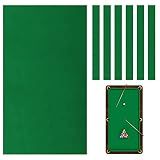 Mixweer Billiard Cloth for 8 ft Pool Table Felt with 6 Cloth Strips,Green