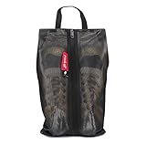 pack all Shoe Bag for Travel, Water-Resistant Shoe Pouch for Gym, Odor-Resistant Soccer Cleats Bag for Sport (Black, 1-Pack)