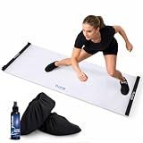 Slide Board Workout Equipment – Revolutionize Your Workouts: Slide Exercise at Home with Booties for Fitness, for Multi-Sport Training, Core Strength, Flexibility – Low-Impact Durable Home Gym Equipment for Balance and Agility