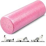 Yes4All High Density Foam Roller for Back, Variety of Sizes & Colors for Yoga, Pilates - Fuschia Rose - 18 Inches