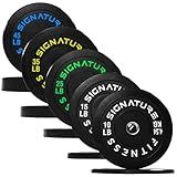 Fitvids Olympic Bumper Plates Set, 2" Weight Plates for Strength Training & Weightlifting, 260LB Set (10LB, 15LB, 25LB, 35LB, 45LB), Multiple Packages