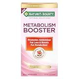 Nature's Bounty Optimal Solutions Metabolism Booster Supplement, Boosts Fat Metabolism, Promotes Abdominal Fat Loss, With Citrus Extracts and Black Ginger, 60 Capsules