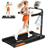 Mahrole Walking Pad with Vibration Plate and Handle Bar,Foldable Treadmill