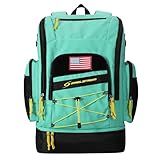Maelstrom Swim Backpack,35L Swimming bag with Separate Shoes Compartment,Swim Gear Bag for Beach,Athlete Sports Gym Rucksack for Men and Women-Aqua Blue