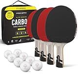 PRO SPIN Ping Pong Paddles - Professional Level Table Tennis Rackets with Carbon Fiber for Superior Control | 7-Ply Blade, Premium Rubber, 2.0mm Sponge | Includes Protector Case