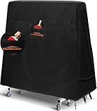 Cholila Cover Ping Pong Cover, Upgrade Double Layer Corners Thickened 420D Ping Pong Outdoor Waterproof, with Waterproof Strip Weather Resistant Table Tennis Cover, 65" x 28" x 68"