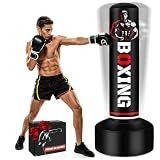 Heavy Freestanding Punching Bag for Adults Teens, 70" Boxing Bag with Stand