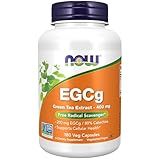 NOW Foods Supplements, EGCg Green Tea Extract ,Dietary,400 mg, Free Radical Scavenger*, 180 Veg Capsules