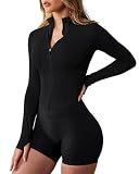 AVGO Women's Slim Fit Cropped Jacket Full Zip Lightweight Workout Tops Long Sleeve Running Yoga Top with Thumb Holes (Black, Medium)
