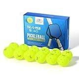 SIMSII S-40 Outdoor Pickleball Balls - 40 Holes, Approved by The USAPA - Durable PE Material, Seamless Construction, Tournament Grade, 3/12/40 Pack - Pickleballs (Neon Green, 12 Count)