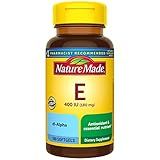 Nature Made Vitamin E 180 mg (400 IU) dl-Alpha, Dietary Supplement for Antioxidant Support, 100 Softgels, 100 Day Supply