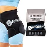 ActiveWrap - PT-Designed Hip Ice Pack Wrap for Pain, Post-Surgery Comfort, Hip Flexors & Muscle Support, Reusable Large Gel Pack with Compression Wrap for Hot & Cold Compression, One Size Fits Most