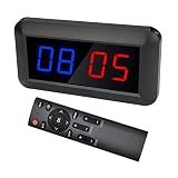 Jhering Electronic Scoreboards with Remote, Portable Score Keeper, Digital Scoreboard for Basketball Ping Pong Volleyball Sport(M Blue/Red)