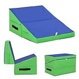 PayLessHere Gymnastics Tumbling Mats Incline Tumbling Mat Folding Gymnastic Tumbling Mat 34"x24" lnch Indoor/Outdoor Exercise Mat Home Gym Yoga Mat with Handle