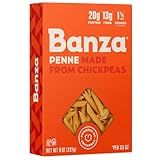 Banza Penne Pasta from Chickpeas - Gluten Free, High Protein, and Lower Carb Protein Penne Chickpea Pasta - 8oz