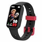 BIGGERFIVE Vigor Plus Kids Watch Fitness Tracker for Boys, No Phone Needed | Step Counter, Heart Rate, Sleep Monitor, IP68 Waterproof, Pedometer, Vibrating Alarm, 10 Sport Modes, E-pet, Ages 5-15 Black