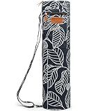 Yoga Mat Bag for Women & Men, Full-Zip Canvas Pilates Bag with Pockets