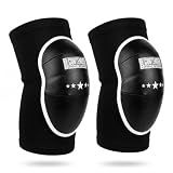 Contender Fight Sports Jel Striking Knee Guards - Neoprene MMA Knee Pads with Leather Striking Surface for Muay Thai, Kickboxing & Grappling (Large)
