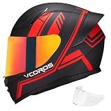 VCOROS Full Face Motorcycle Helmet WS609 DOT Approved Adult Street Racing