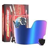 KUBQLIG Blue Football Visor for Youth & Adult Helmets, Team-Color Tinted Shield with Spare Hardware, Fits Many Football Helmets for Practice