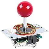 SANWA JLF-TP-8YT Joystick Red Original - for Arcade Jamma Game 4 & 8 Way Adjustable, Compatible with Catz Mad SF4 Tournament Joystick (Red Ball Top), Use for Arcade Game Machine Cabinet S@NWA