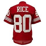 Jerry Rice Jersey Red San Francisco | Unisex Adult Sizes Unsigned Custom Sewn Stitched