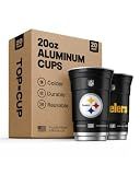 Top Cup NFL Pittsburgh Steelers Aluminum Party Cups, 20oz, 20 Count