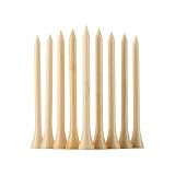 GFGL Golf Tees Durable Bamboo Tees 100Pcs 3-1/4" Friendly Biodegradable Material Reduce Friction Side Spin More Stable (Primary)