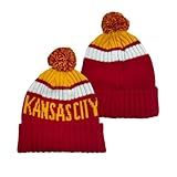 Ofxxu Football Team City Beanie 2024 Fashion Knit Sideline Pom-Pom Hat Soft Headwear Color Cuffed Knit Warm Hat Winter Hat Sport Fans Gift