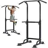 soges Power Tower Pull Up & Dip Station Multi-Function Home Strength Training Fitness Workout Station Height Adjustable, PSBB005-N