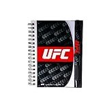 Pro Specialties Group UFC 4X6 Notebook And Pen Stationery Set, Black, One Size