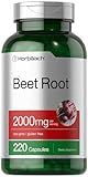 Horbäach Beet Root Powder Capsules | 220 Pills | Herbal Extract | Non-GMO, Gluten Free Supplement