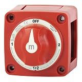 Blue Sea Systems 4‑Position Mini Selector Battery Switch, Red, 6007 m‑Series
