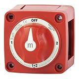 Blue Sea Systems 4‑Position Mini Selector Battery Switch, Red, 6007 m‑Series