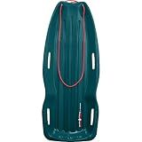 Retrospec Retrorider Plastic Snow Sled for Kids and Adults - Toboggan Style with Pull Rope, Cold-Resistant Construction & Hard Bottom for Fast Downhill Rides