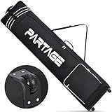 Partage Snowboard Bag with Wheels, Snowboard Bag for Air Travel, Adjustable Length Up to 170 cm, 600D Water Resistant Oxford -Black