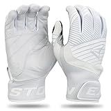 Easton | Adult Walk-Off Ethos Baseball Batting Gloves | White | M