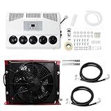 12V 11000BTU RV Air Conditioner, Mini split Universal Electric RV Truck Air Conditioner,Fit for camping Vehicles, Semi Trcuk Pickups Buses Cars Van Fast Cooling AC Unit
