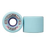 Cloud Ride! Wheels Iceeez 59mm 78A Longboard Wheels, Urethane Longboard Wheel Set for Longboarding, Skateboarding, Carving, Cruising, Downhill, Freeriding