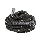 Amazon Basics Battle Rope for Home Gym Workout, Exercise Training Equipment, 2 Inch x 30 Feet, Black