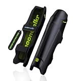 moonwalkr Cricket Leg Guard 2.0 Protective Gear for Unisex of Batter's Height (4'9"-5'2") Cricket Pads Batters Leg Guard & Perfect for Running Between Wickets (Black, Small)