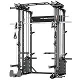 Major Fitness Drone MAX V Smith Machine with Weight Stacks, All-in-One Home Gym Squat Rack--2500LB Capacity, Dual LAT Pull-Down Systems & Cable Crossover Machine, Heavy-Duty Full-Body Workout Machine