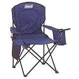 Coleman Portable Camping Chair with 4-Can Cooler, Cushioned Seat & Back with Side Pockets & Cup Holder, Carry Bag Included, Great for Camping, Tailgating, Firepits, Patio, & More