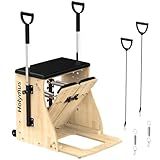 Holymuss Pilates Chair with Handles, Upgrade Split Pedals & Resistance Bands - Professional Adjustable Fitness Chair for Home, Studio & Gym Use - Customizable Resistance Levels