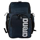 Arena Team 45 Backpack Swimming Athlete Sports Gym Rucksack Large Training Gear Equipment Swim Bag for Men and Women, 45 Liters, Navy Melange