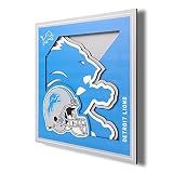 YouTheFan NFL Detroit Lions 3D Logo Series Wall Art - 12x12